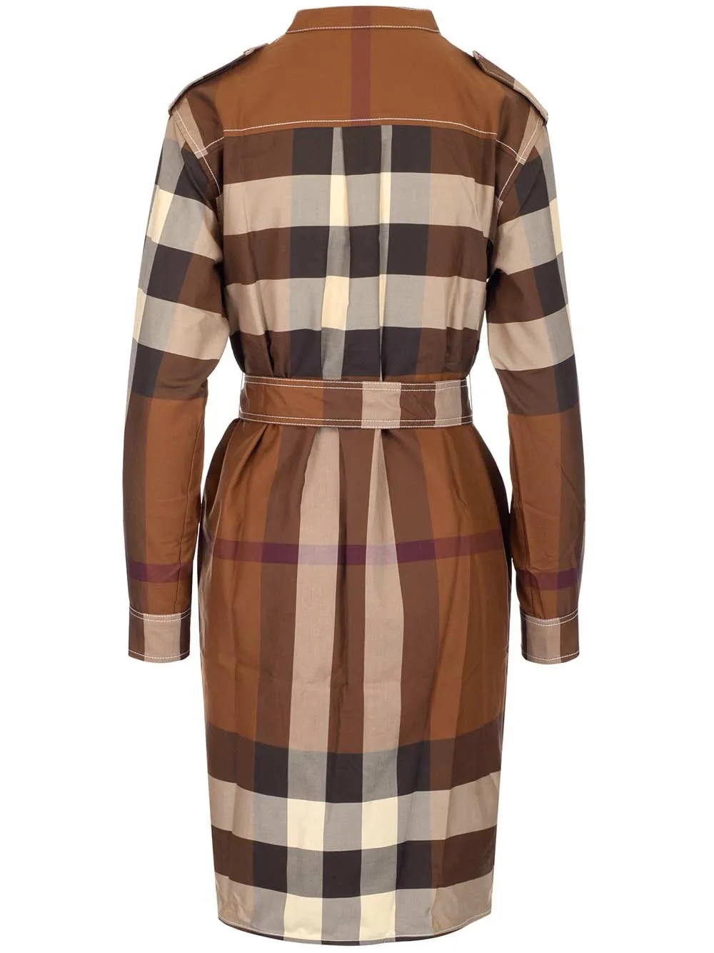 Burberry Checked Belted Dress