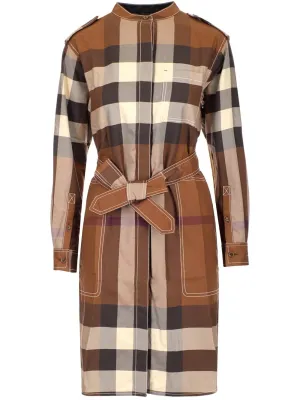 Burberry Checked Belted Dress