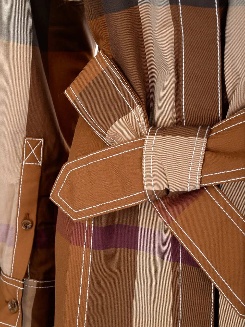 Burberry Checked Belted Dress