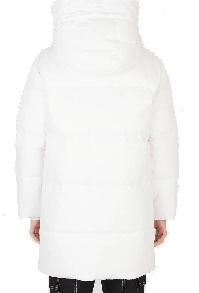 Burberry Detachable Hood Gabardine Puffer Coat