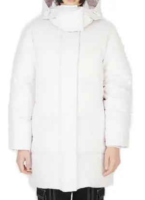 Burberry Detachable Hood Gabardine Puffer Coat