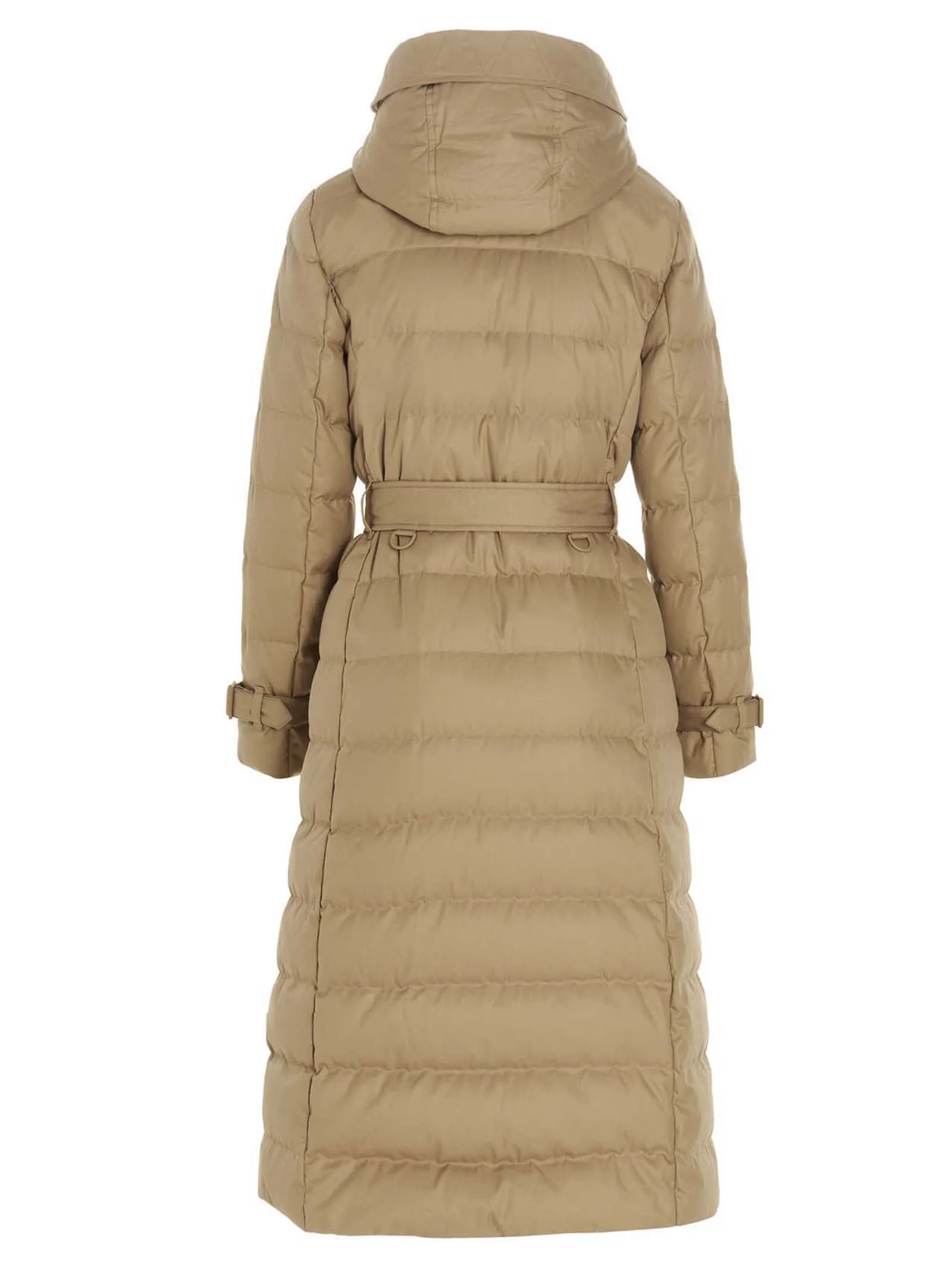 Burberry Detachable Hood Gabardine Puffer Coat
