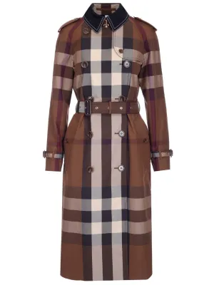 Burberry Vintage Check Belted Waist Trench Coat
