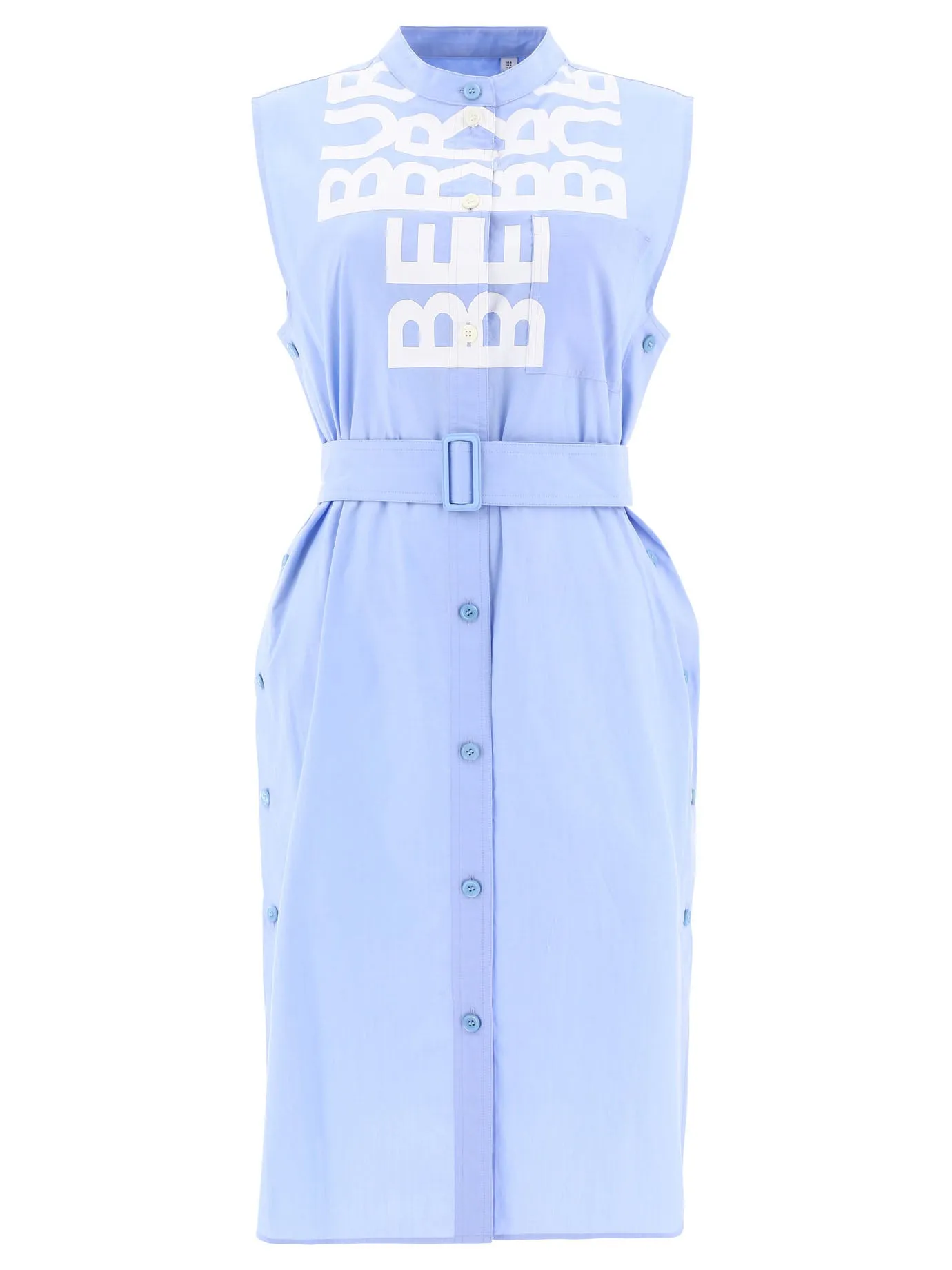 BurberryLogo Print Sleeveless Dress