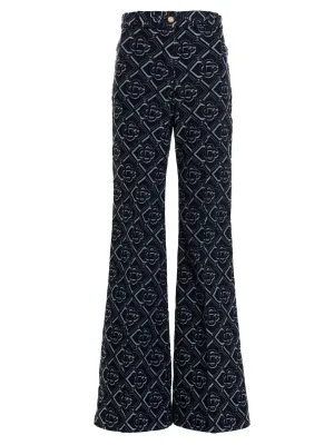 Casablanca Monogram 70s Flared Jeans