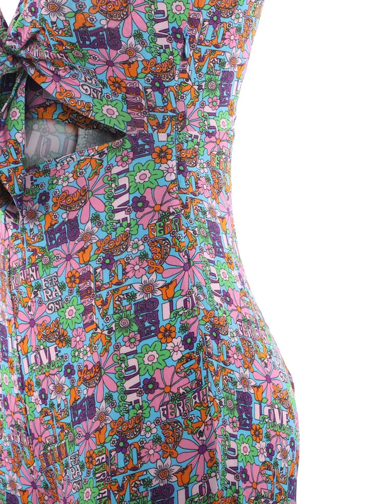 Chiara Ferragni Floral-Printed Sleeveless Jumpsuit