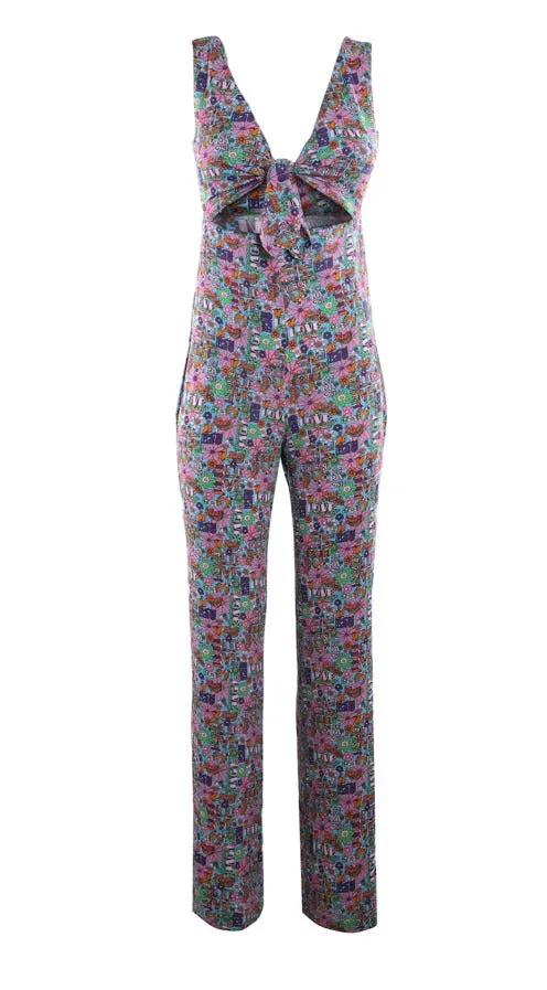 Chiara Ferragni Floral-Printed Sleeveless Jumpsuit