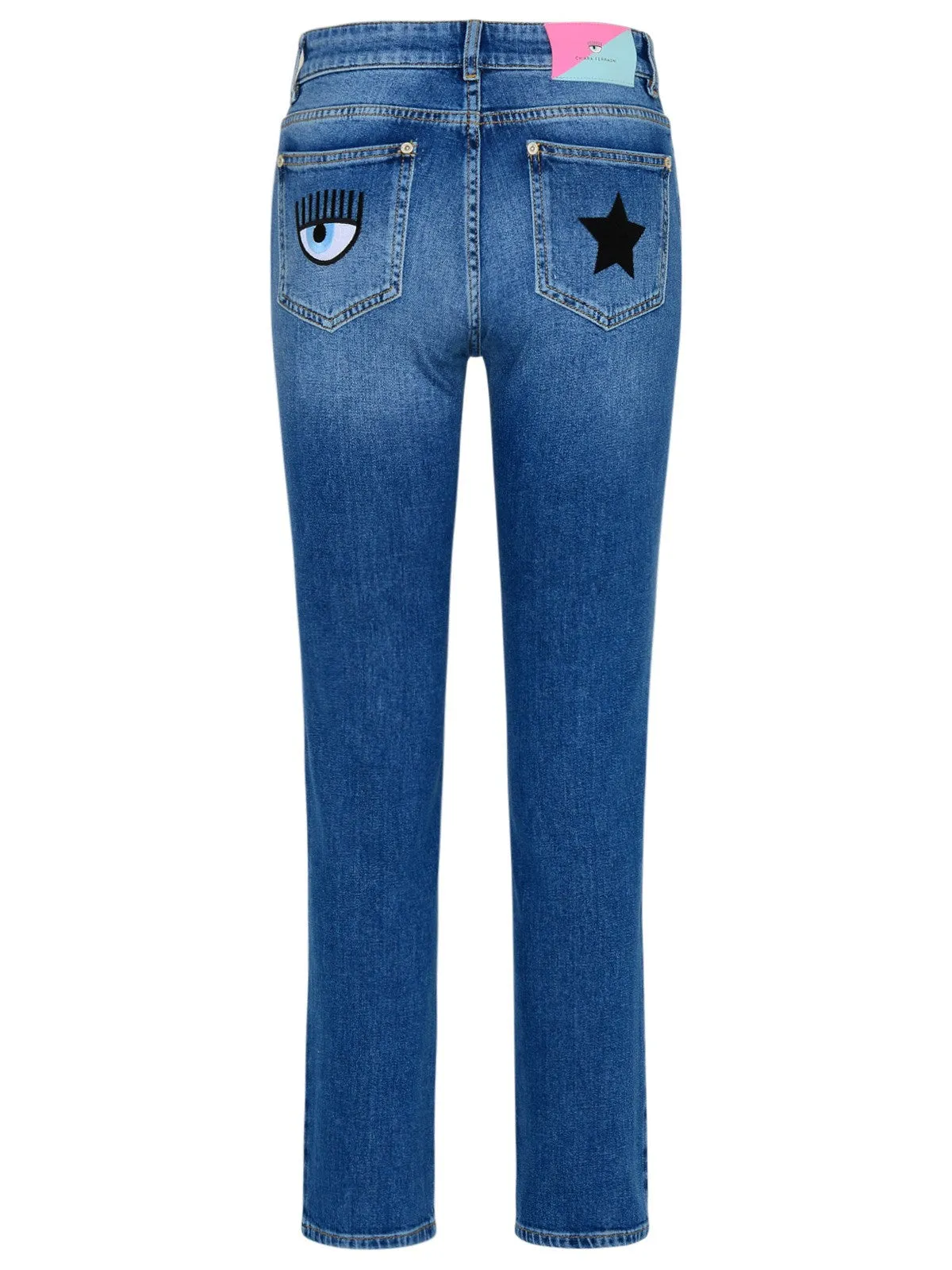 Chiara Ferragni Logo Embroidered Jeans