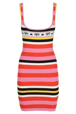 Chiara Ferragni Striped Sleeveless Dress