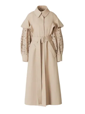 Chlo Belted Long-Sleeved Trench Coat