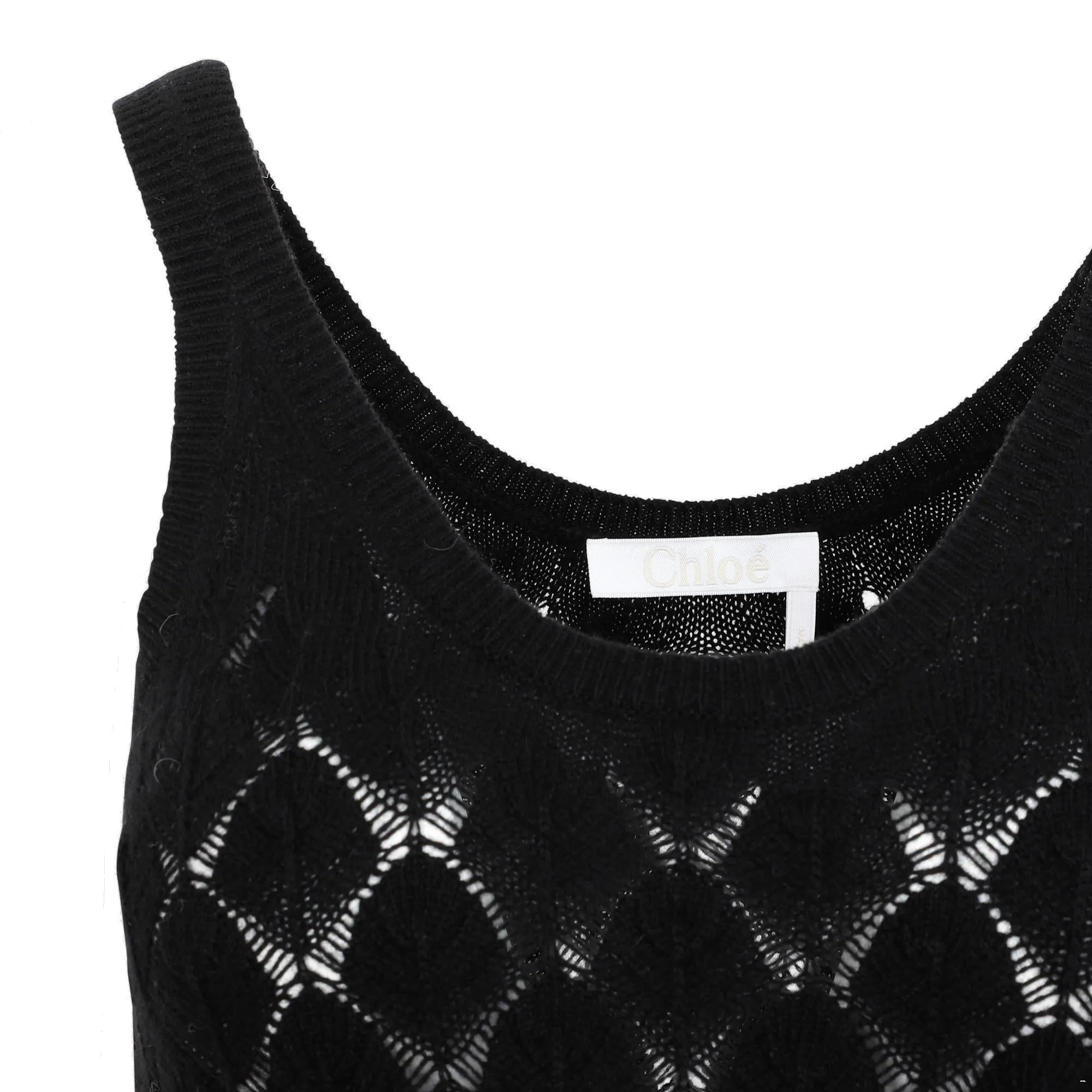 Chlo Flared Sheer Knit Dress