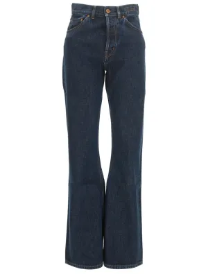 Chlo Logo Embroidered Flared Jeans