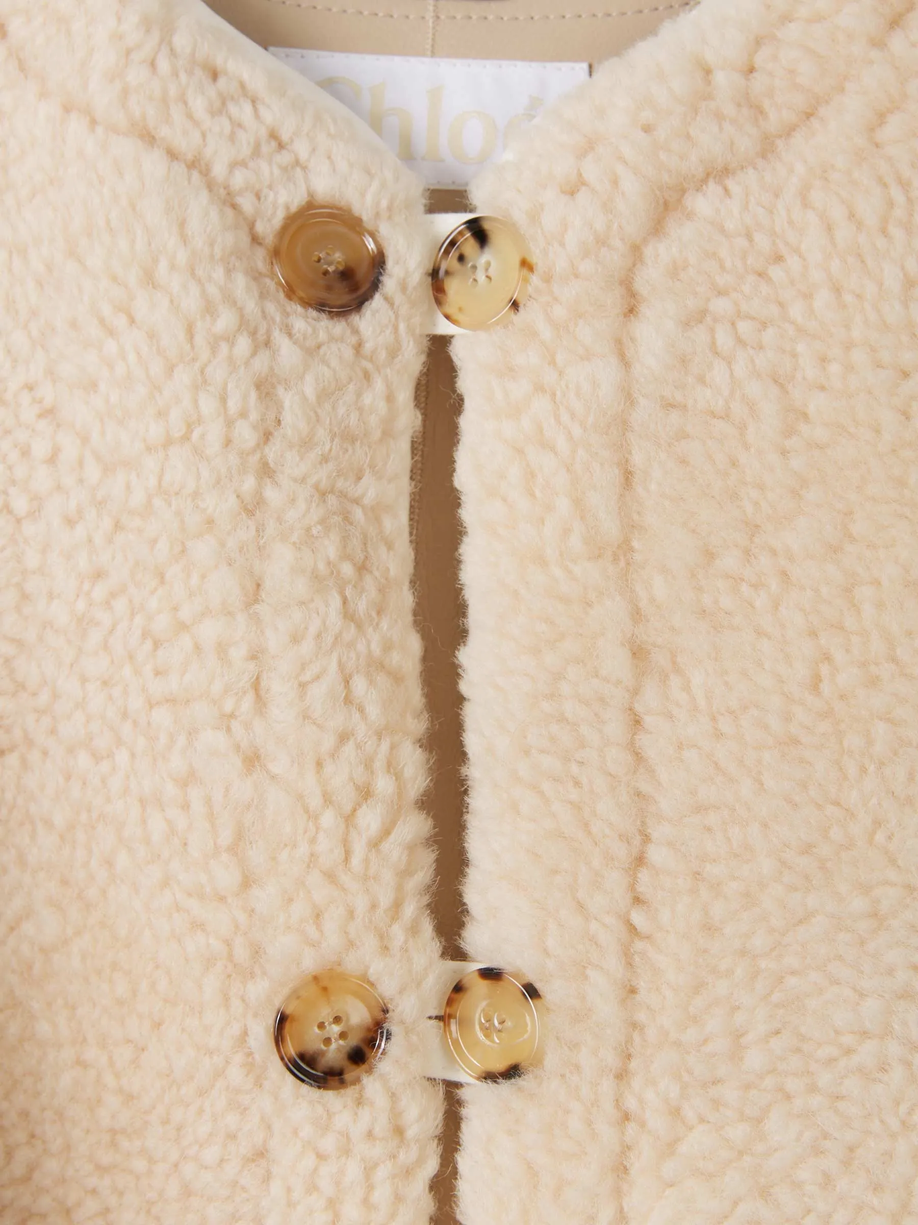 Chlo Logo Patch Single-Breasted Coat