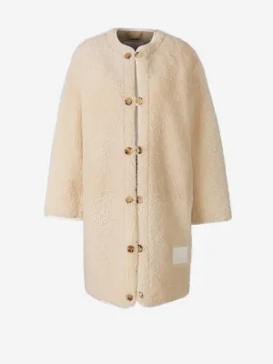 Chlo Logo Patch Single-Breasted Coat