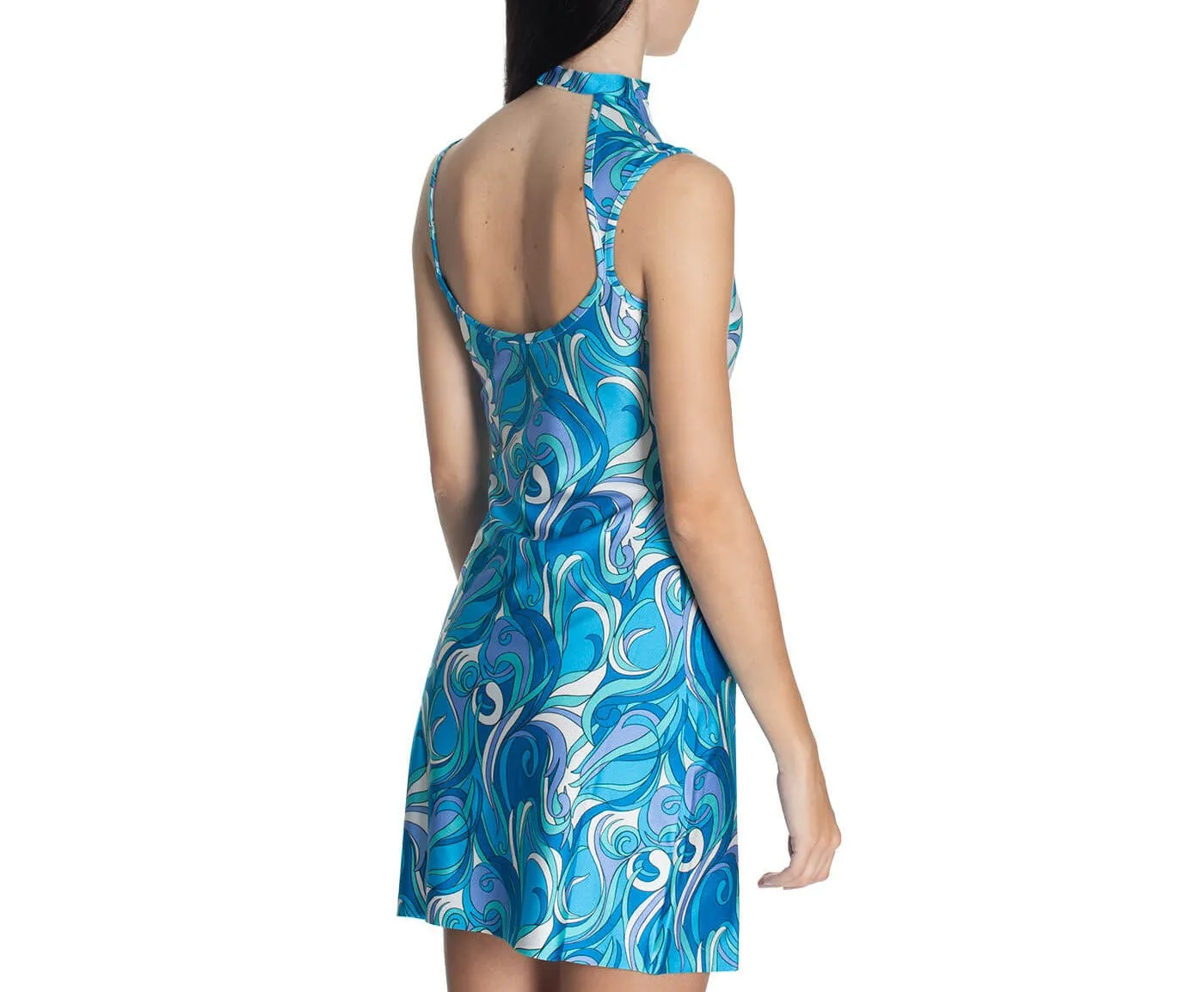 Coperni Asymmetric Neck Mini Dress