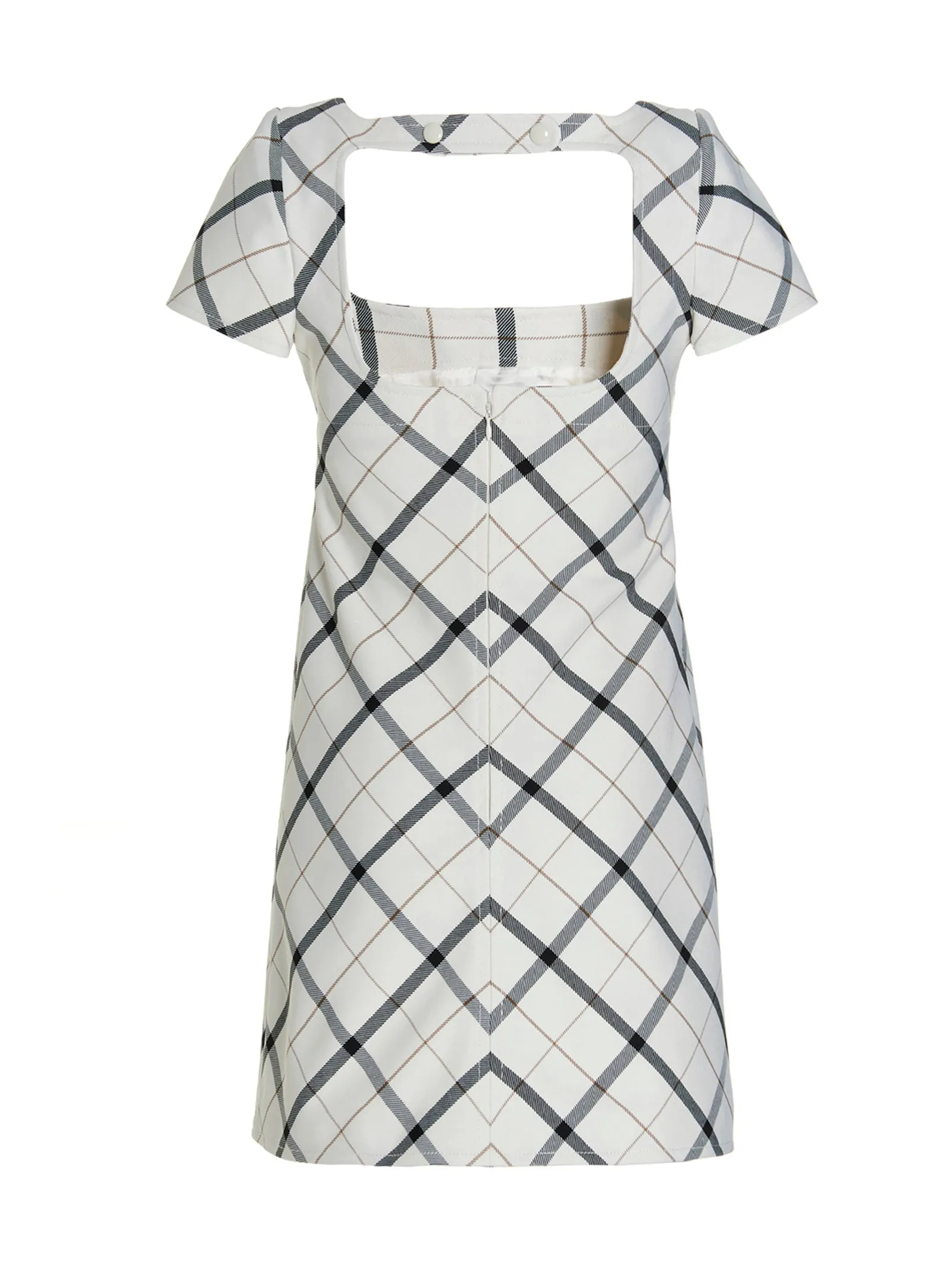 Courrges Checked Square Neck Dress