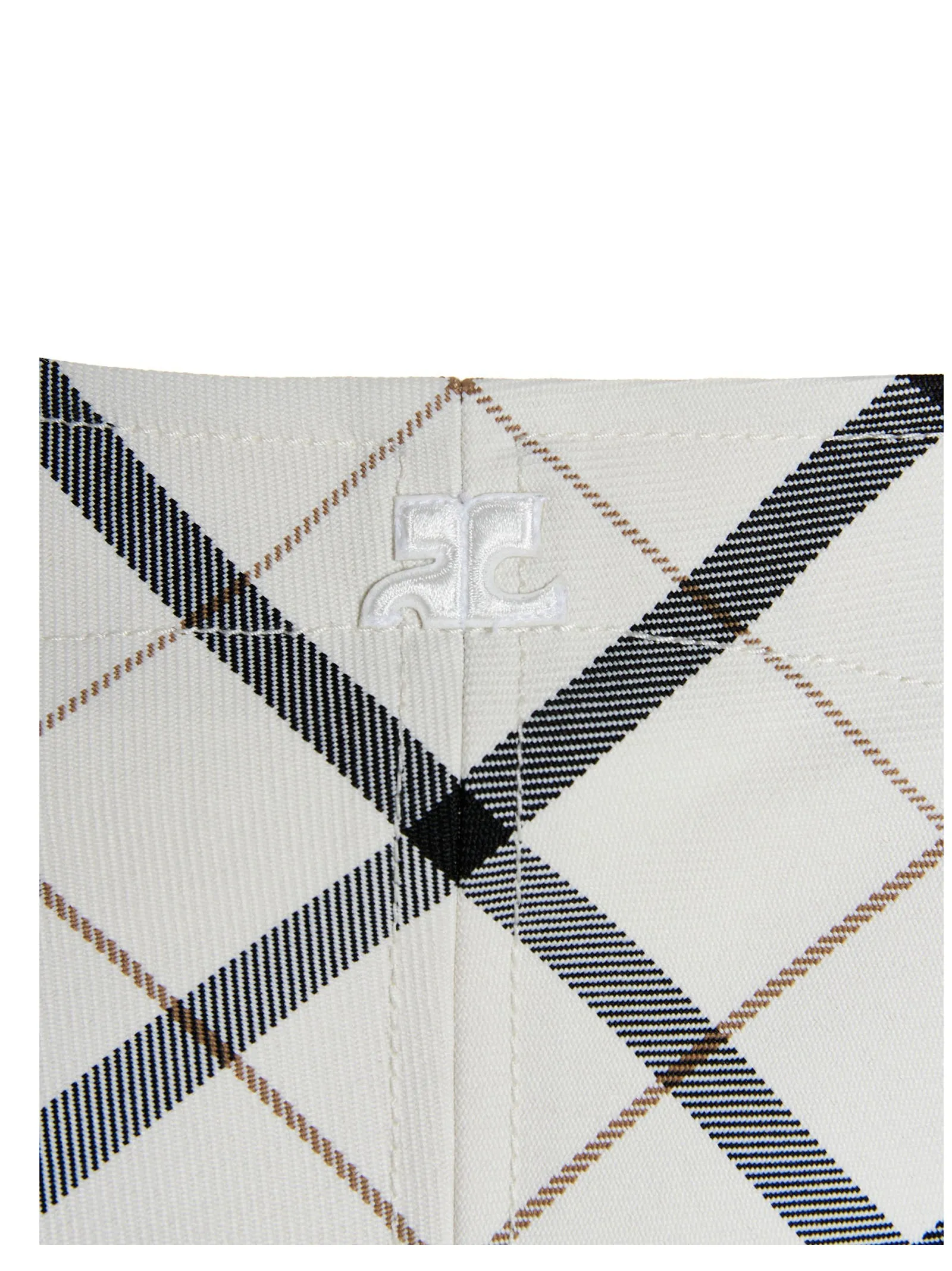 Courrges Checked Square Neck Dress