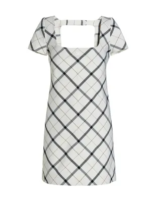 Courrges Checked Square Neck Dress