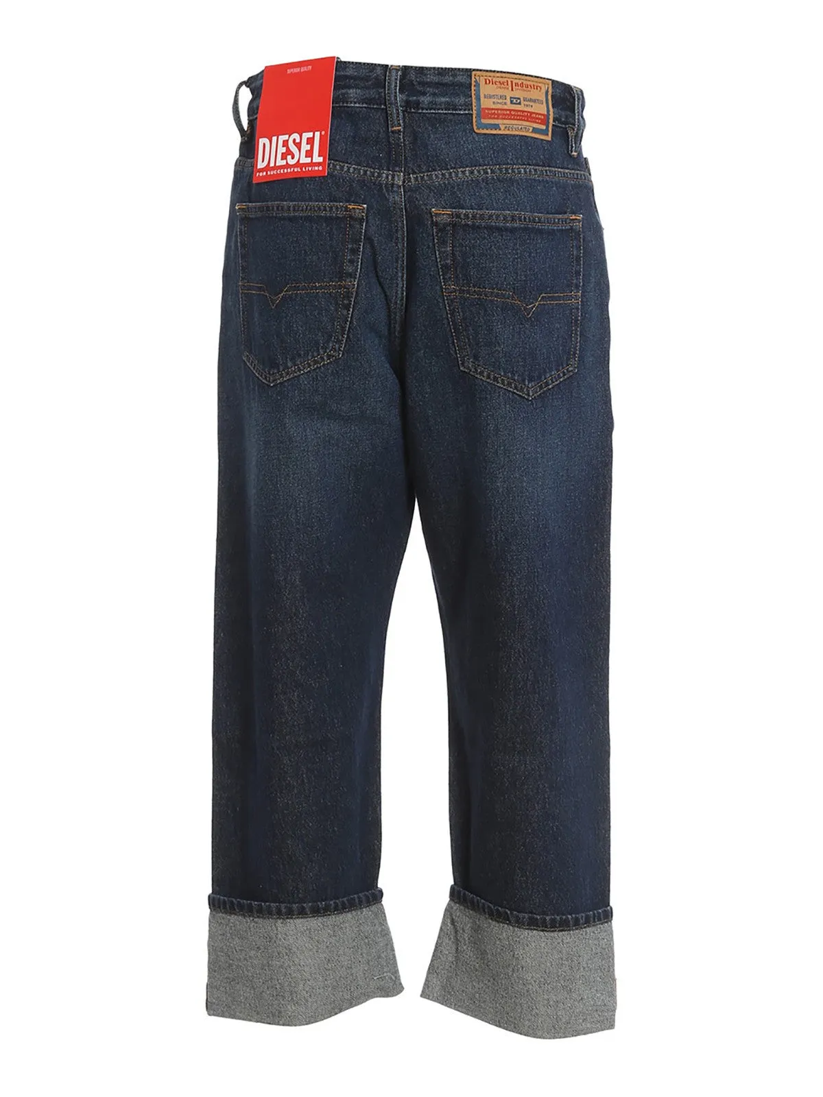 Diesel Logo Patch Cropped Jeans