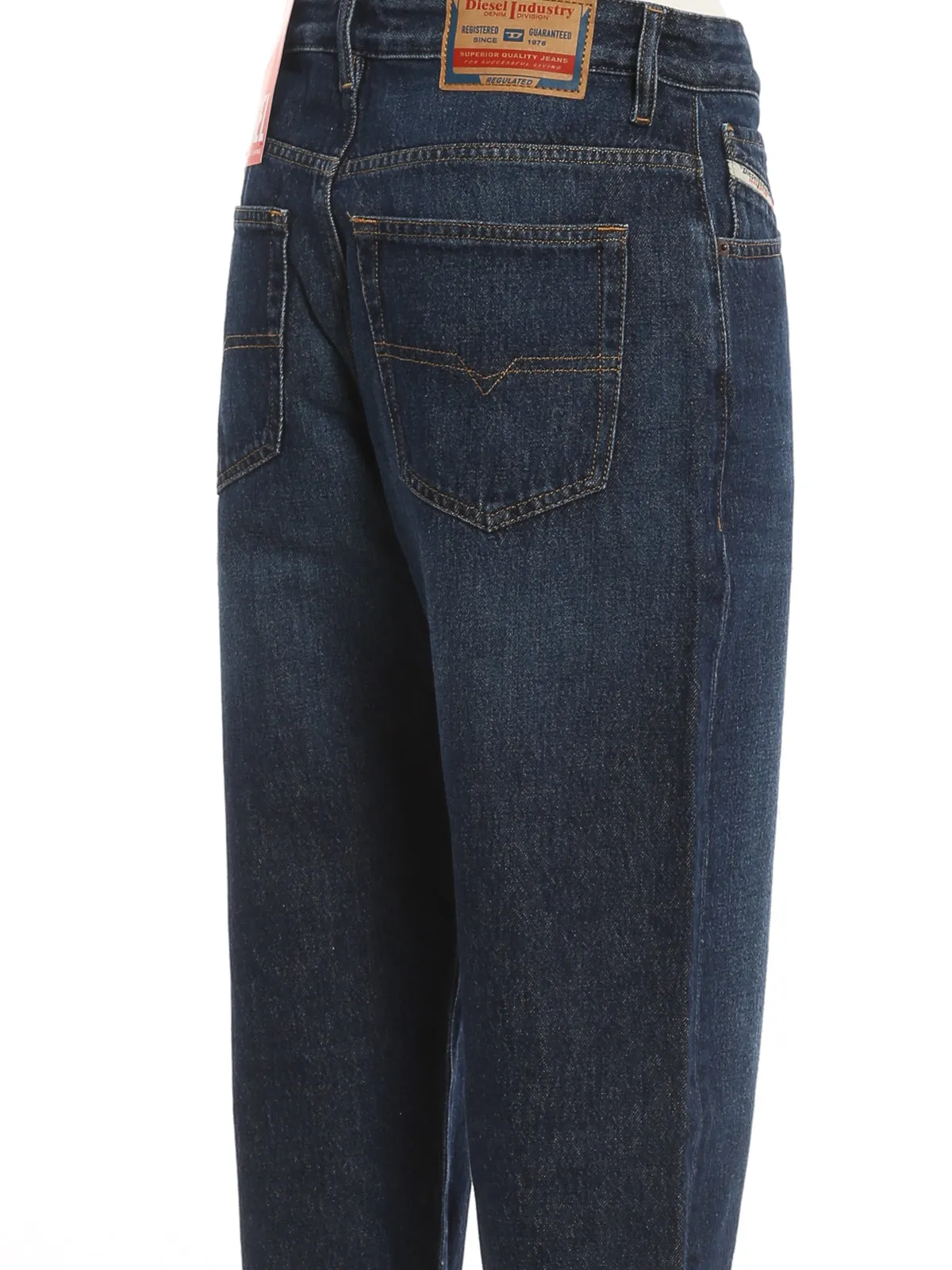 Diesel Logo Patch Cropped Jeans