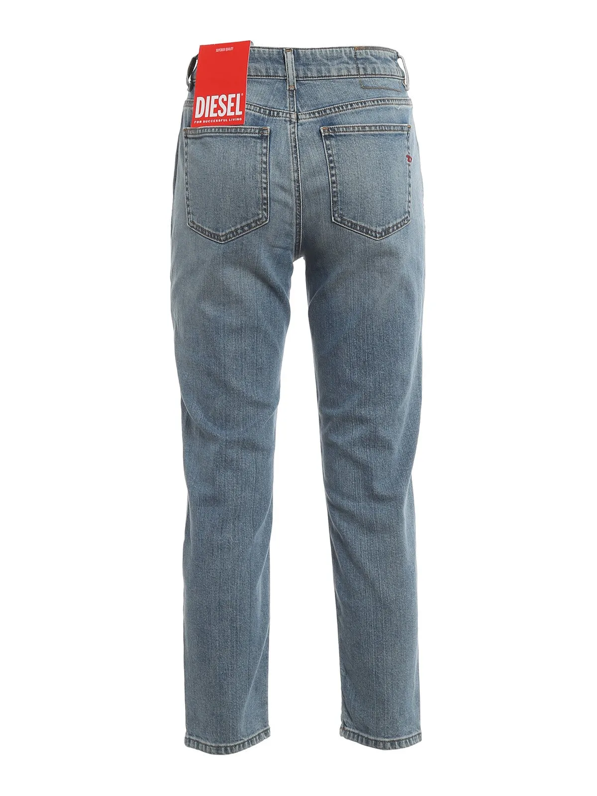 Diesel Logo Patch Cropped Jeans