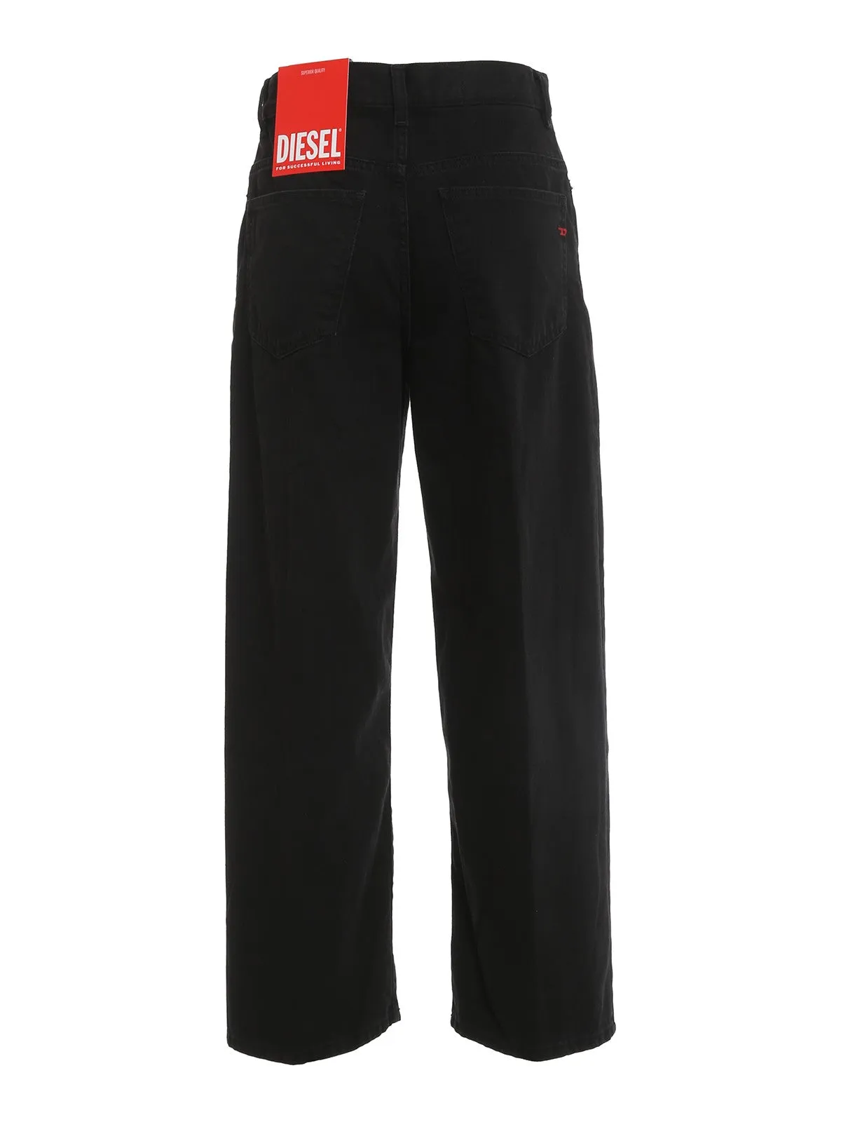 Diesel Logo Print Straight Leg Jeans