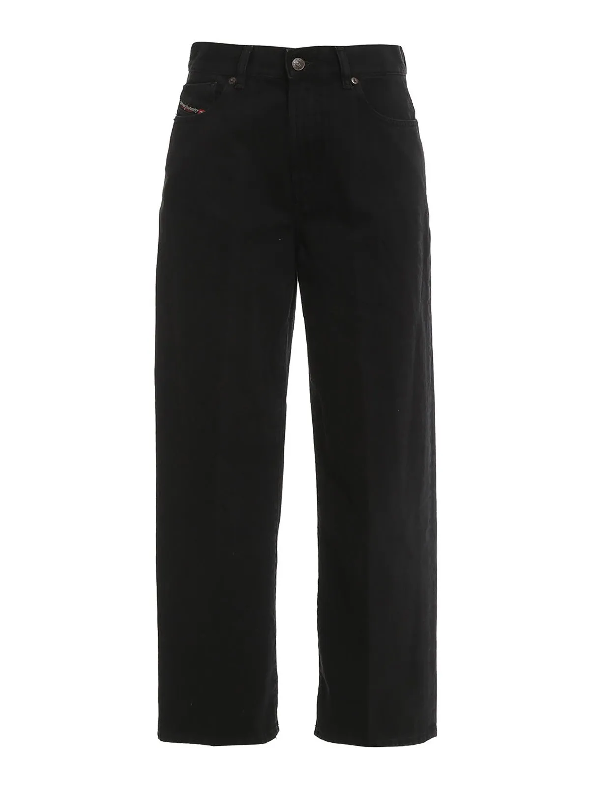 Diesel Logo Print Straight Leg Jeans