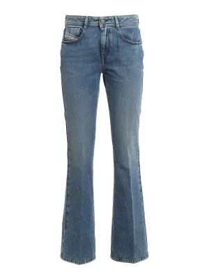 Diesel Low-Rise Logo Patch Bootcut Jeans