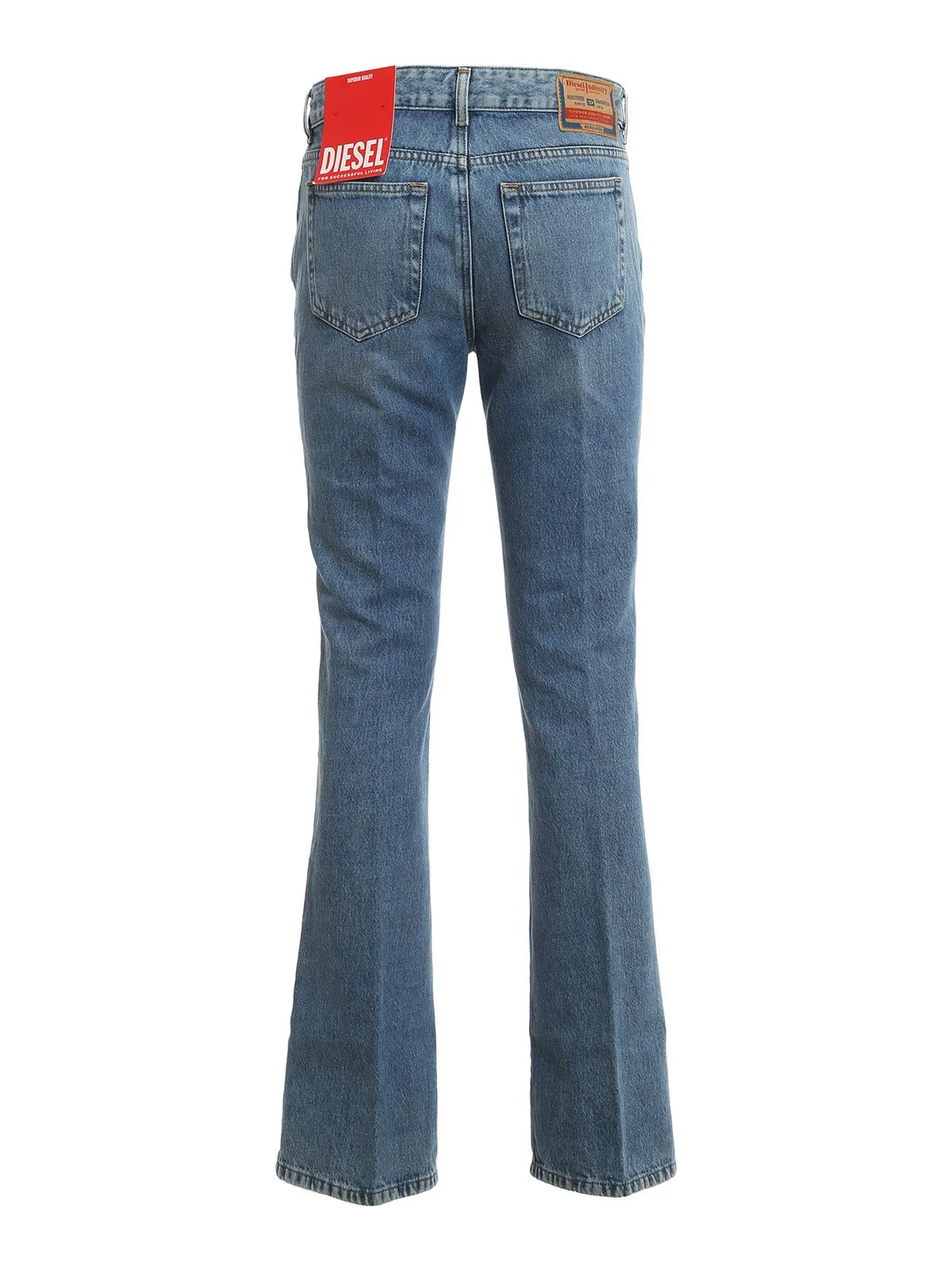 Diesel Low-Rise Logo Patch Bootcut Jeans