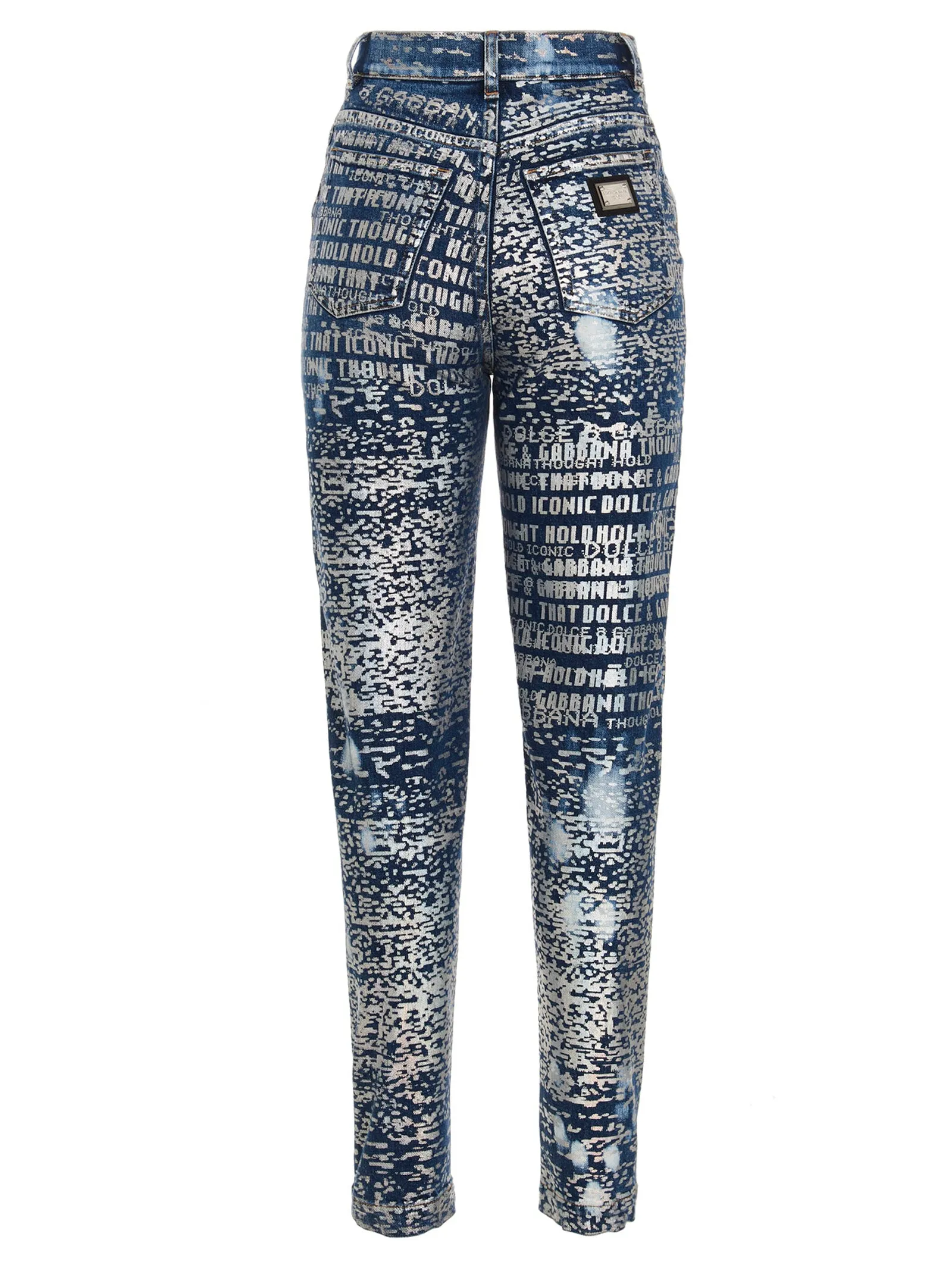 Dolce & Gabbana Allover Logo Printed Jeans