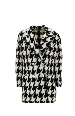 Dolce & Gabbana Houndstooth Double-Breasted Coat