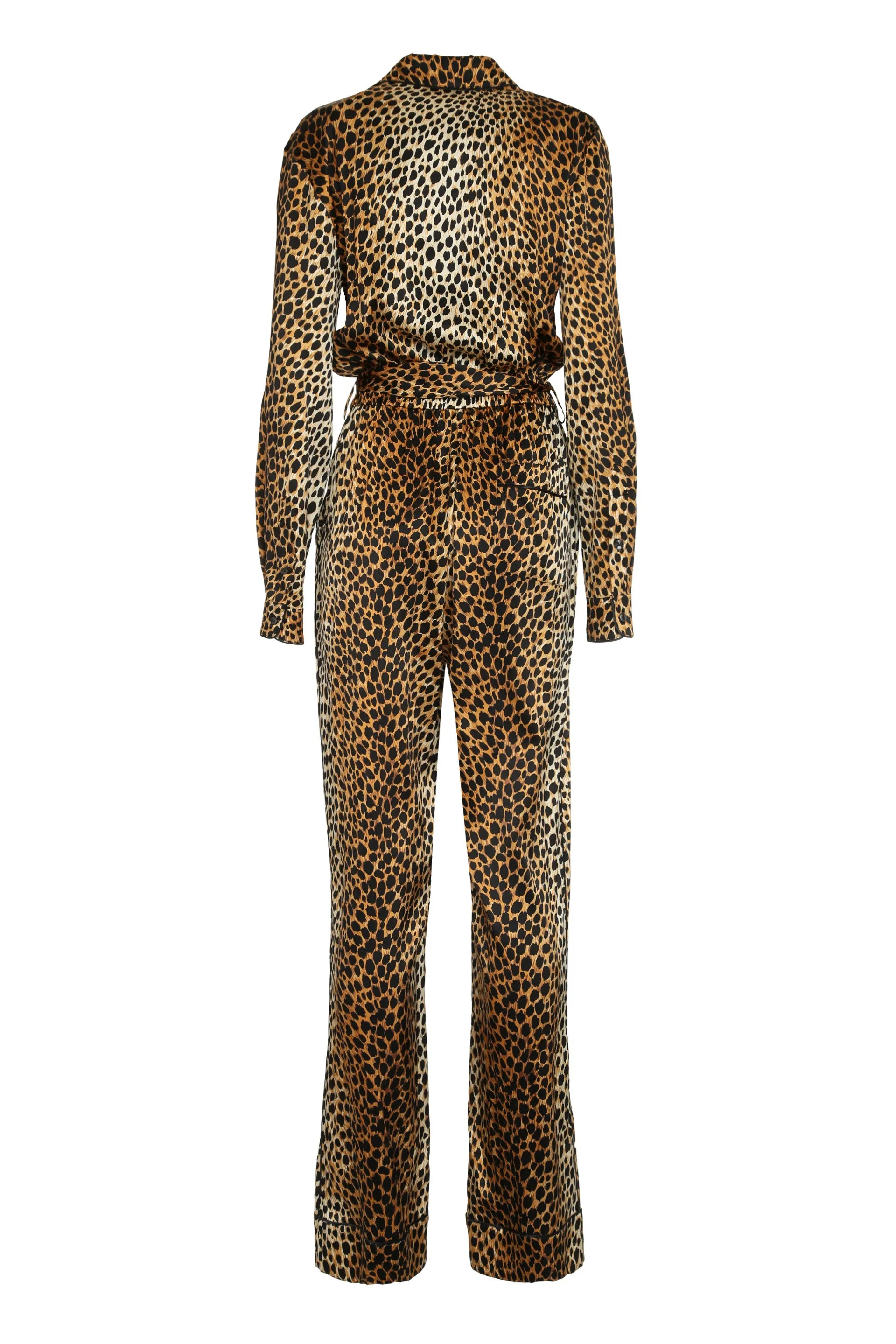 Dolce & Gabbana Leopard Print Belted Jumpsuit