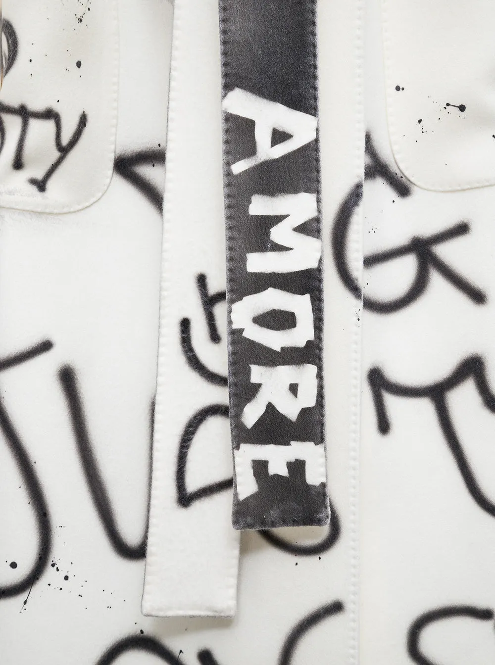 Dolce & Gabbana Logo Graffiti Coat