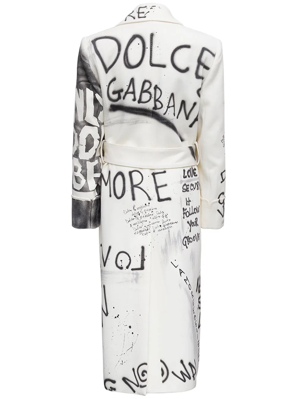 Dolce & Gabbana Logo Graffiti Coat