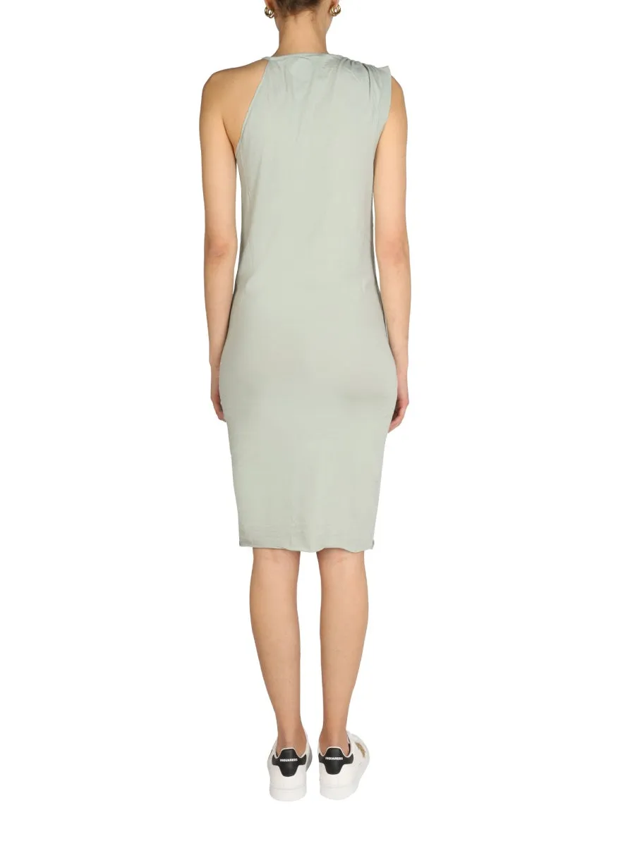 Dsquared2 Asymmetric Shoulder Midi Dress