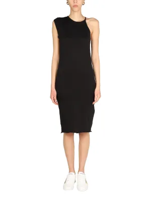 Dsquared2 Asymmetric Shoulder Midi Dress