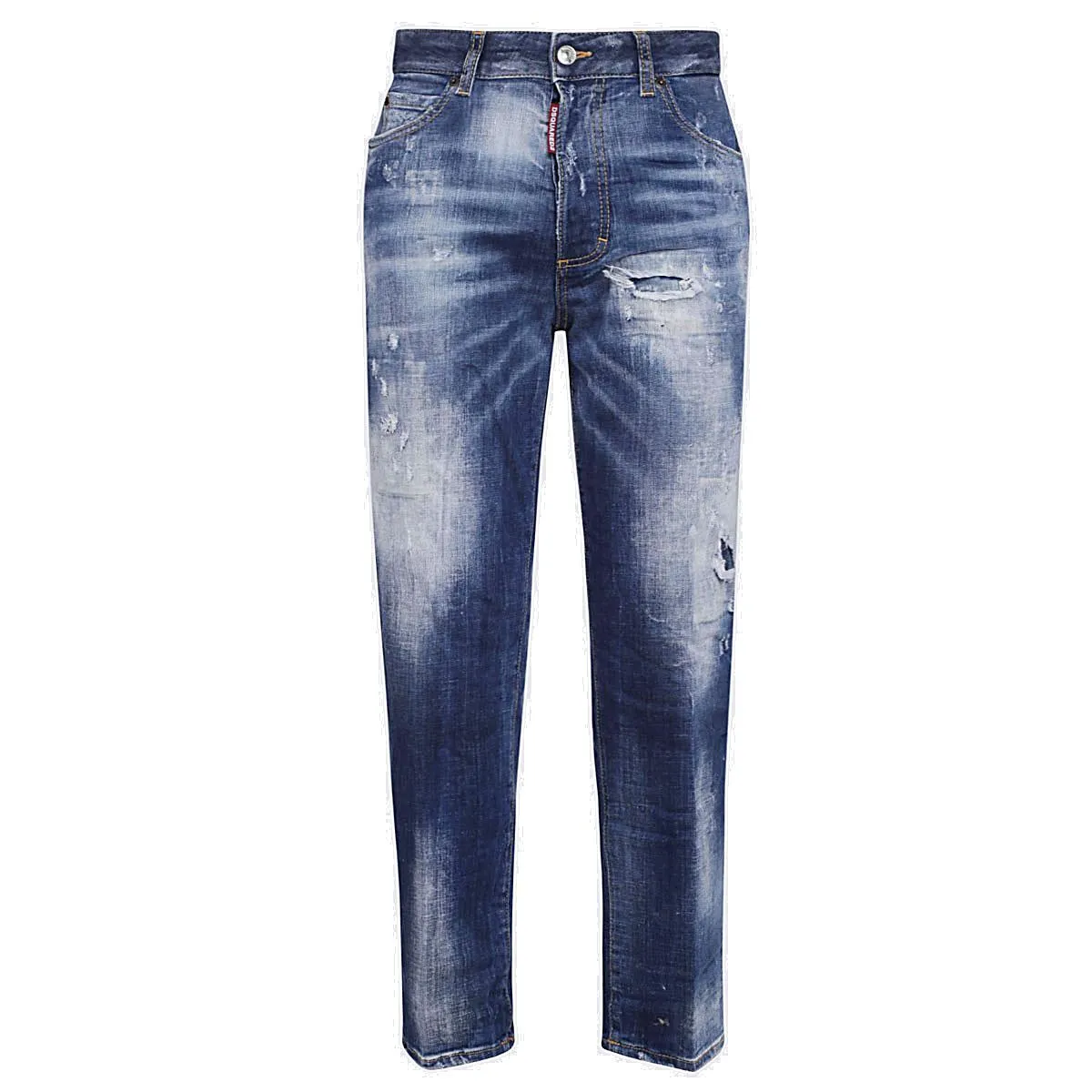 Dsquared2 Distressed Cropped Denim Jeans