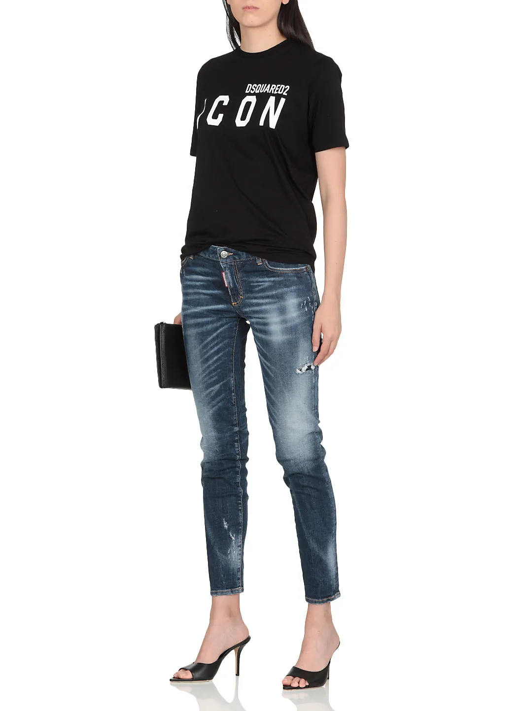 Dsquared2 Distressed Cropped Jeans