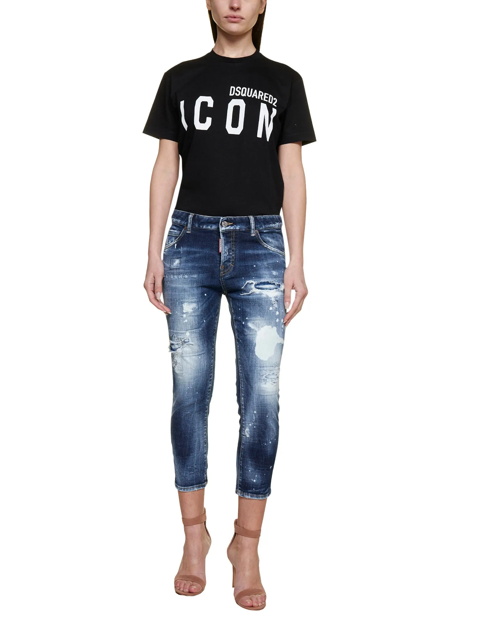 Dsquared2 Distressed Cropped Jeans