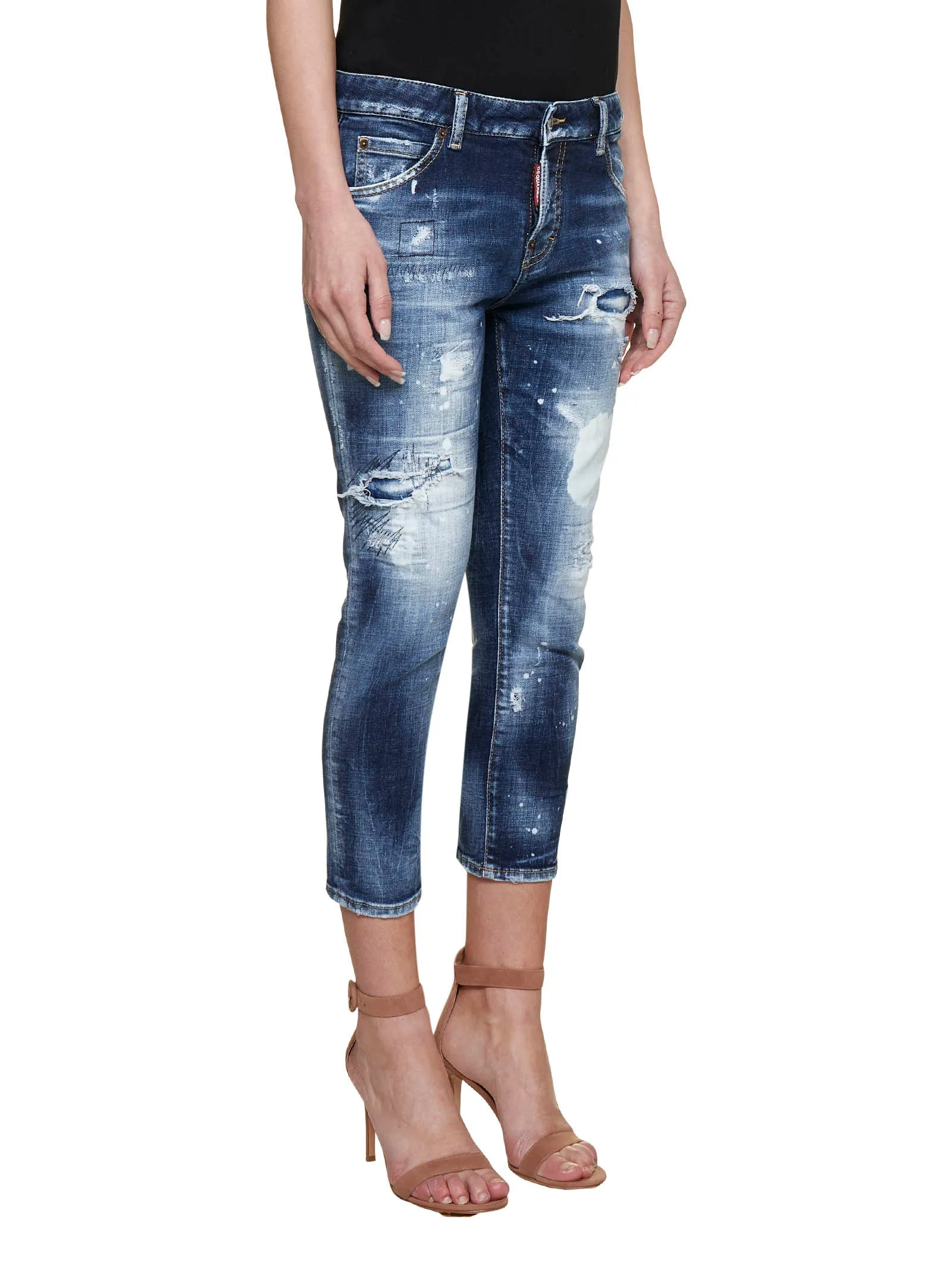 Dsquared2 Distressed Cropped Jeans