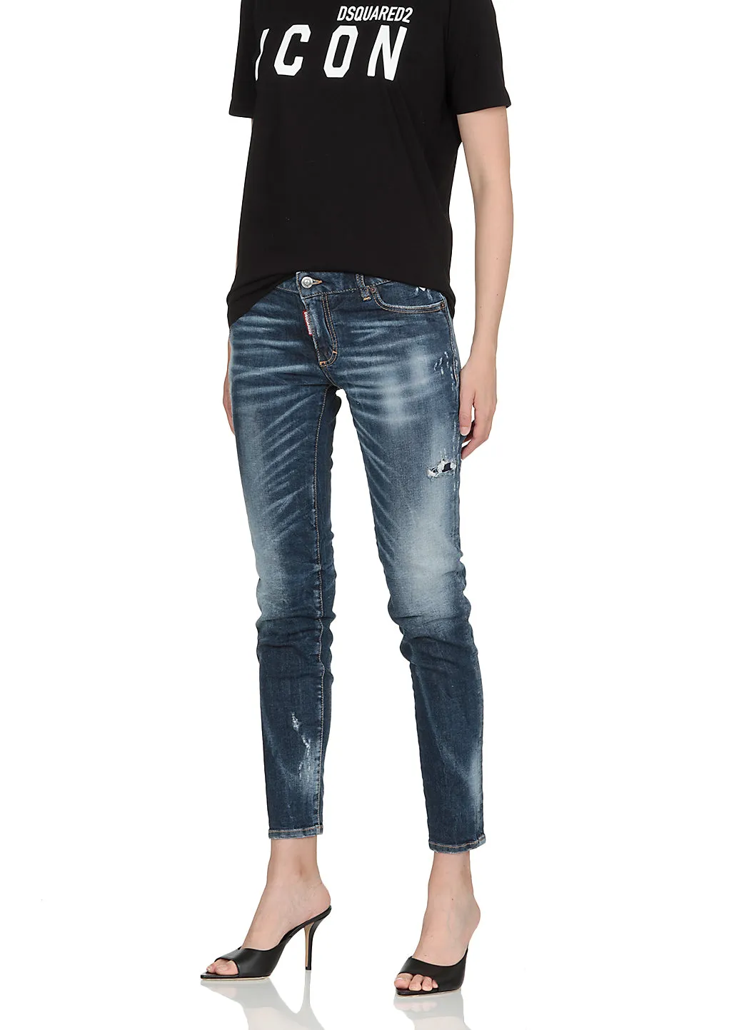 Dsquared2 Distressed Cropped Jeans