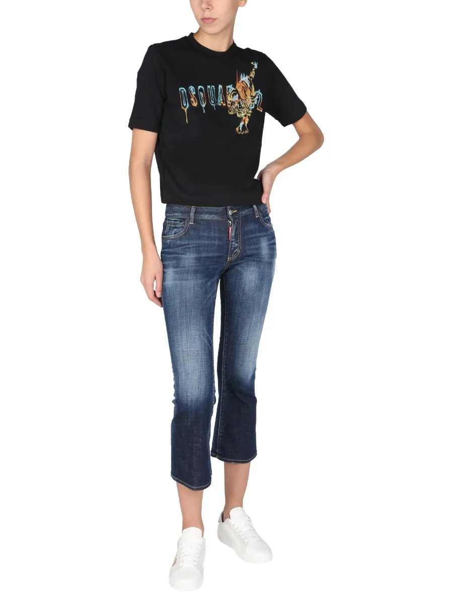 Dsquared2 Distressed Cropped Jeans