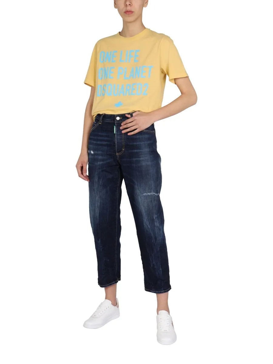 Dsquared2 Distressed Cropped Jeans