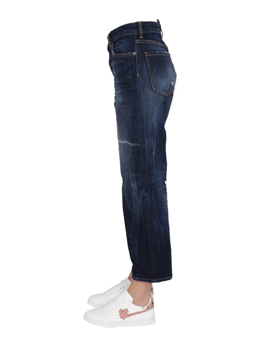 Dsquared2 Distressed Cropped Jeans