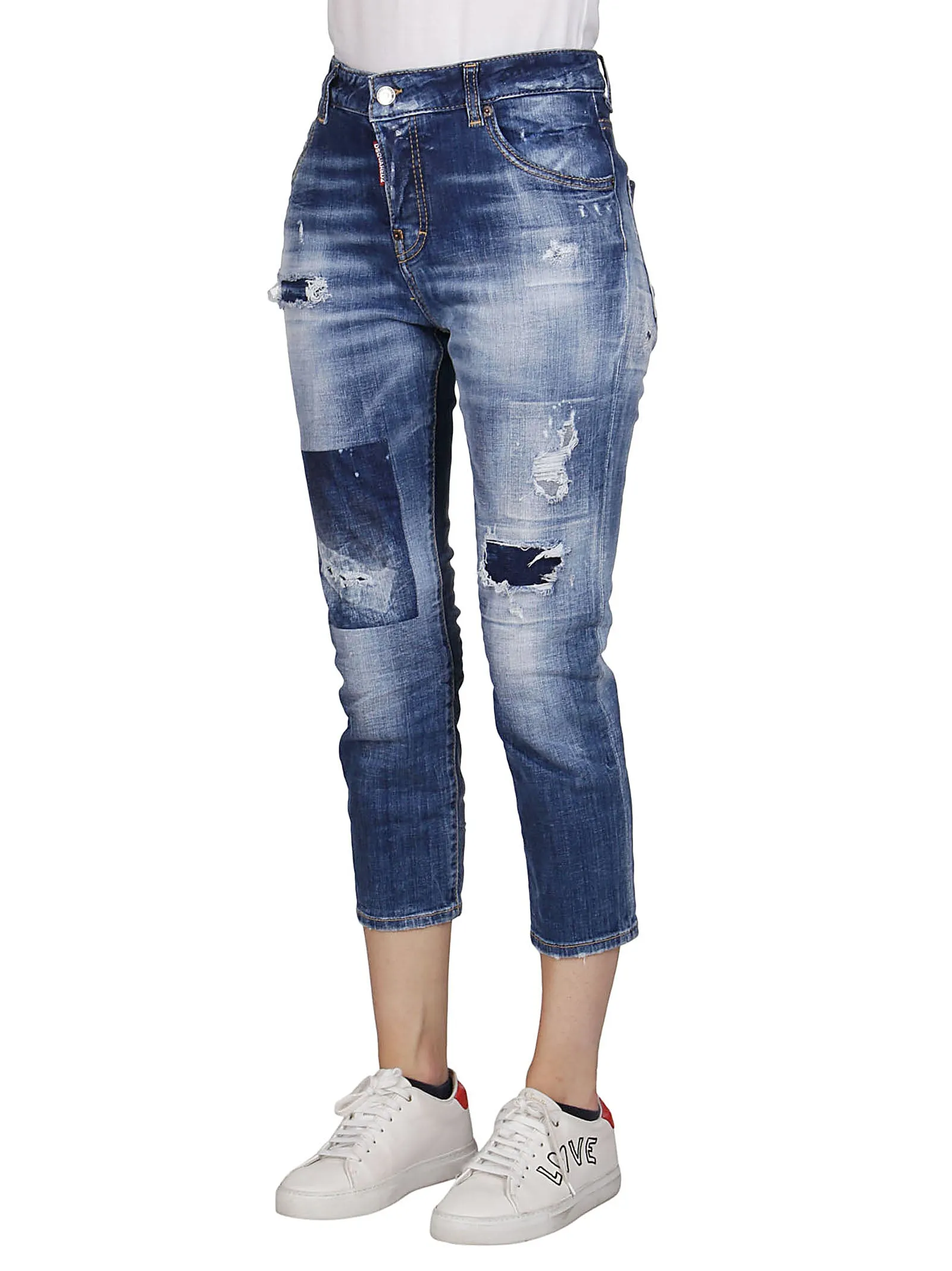 Dsquared2 Distressed Cropped Jeans