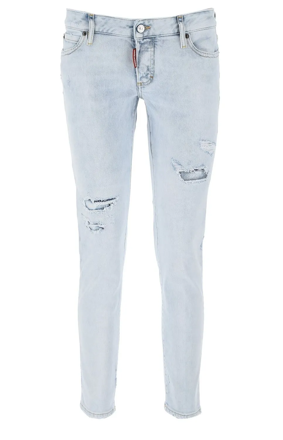 Dsquared2 Distressed Low Rise Skinny Jeans