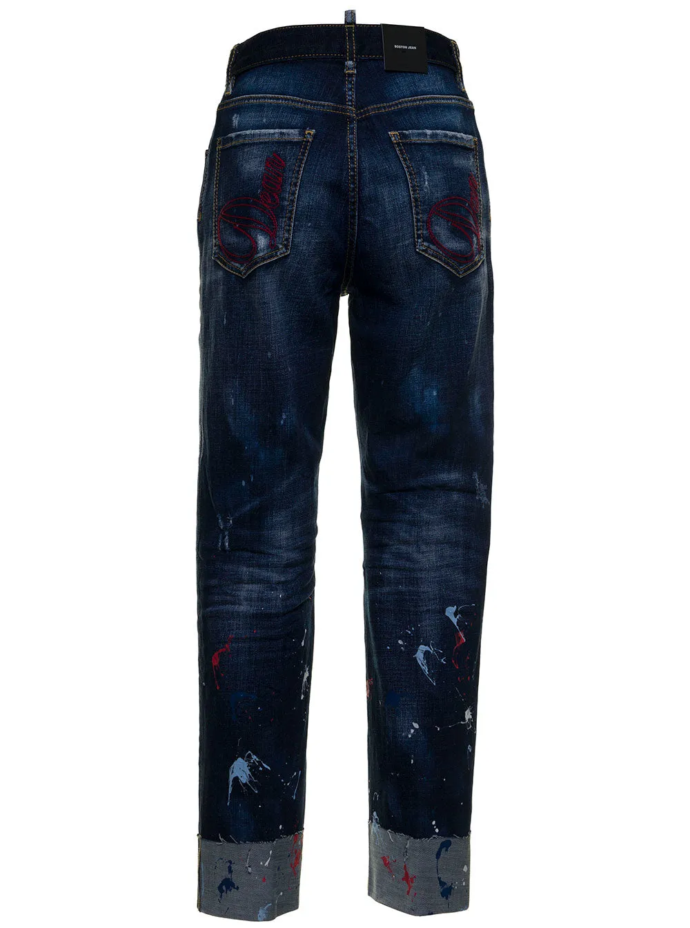 Dsquared2 Distressed Paint Splattered Jeans