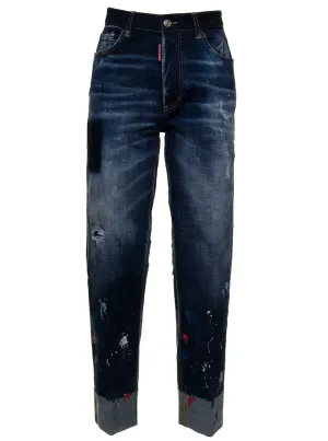 Dsquared2 Distressed Paint Splattered Jeans