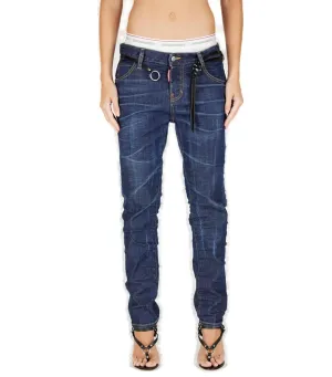 Dsquared2 Distressed Skinny Cut Jeans