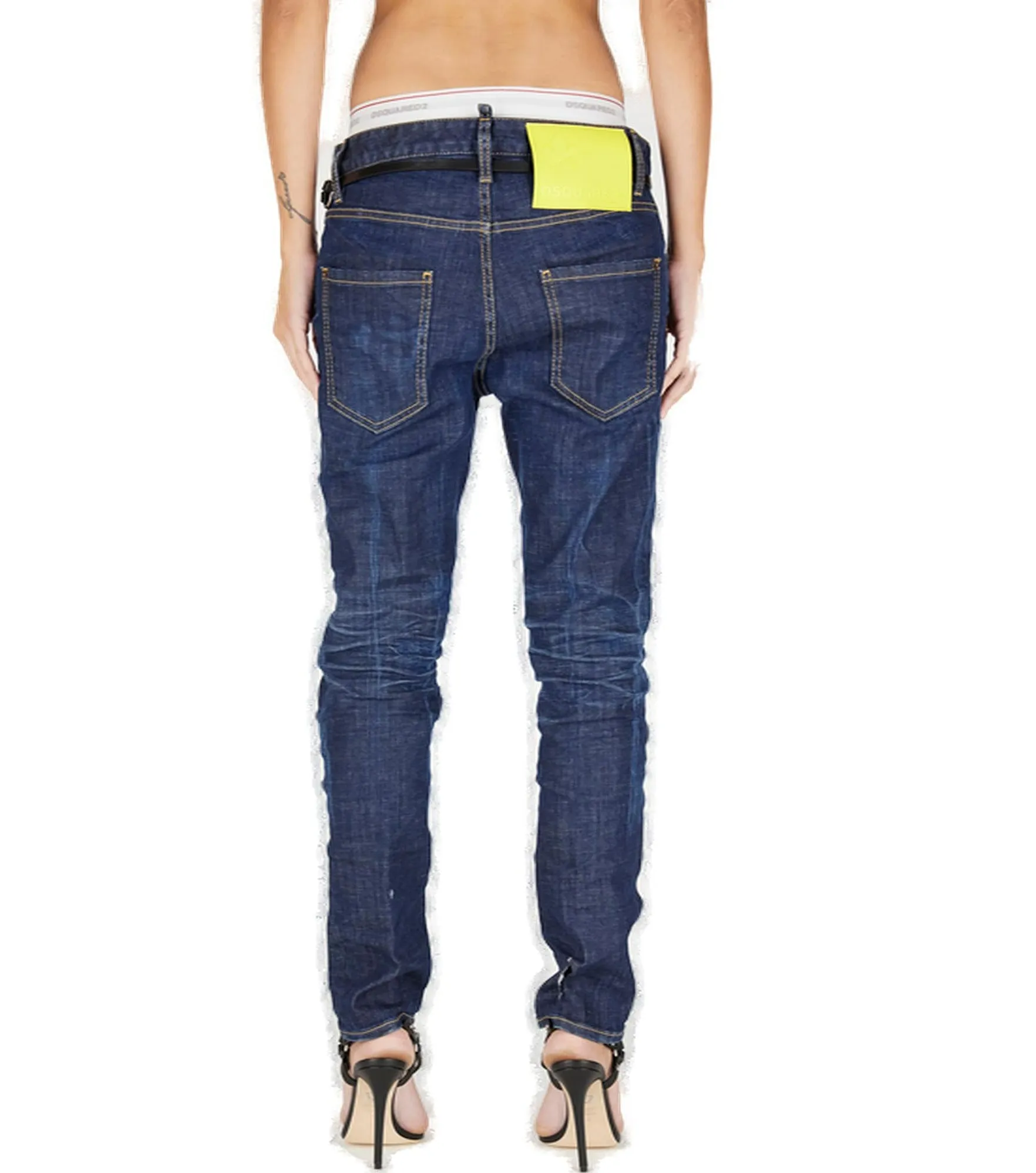 Dsquared2 Distressed Skinny Cut Jeans